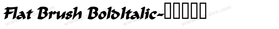 Flat Brush BoldItalic字体转换